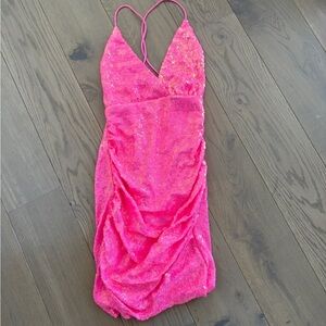 Lucy in the Sky Pink Sequin Dress Size Small